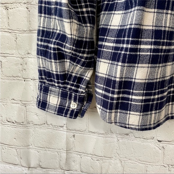 J. Crew 1/2 Zip Flannel Pullover - Picture 5 of 6